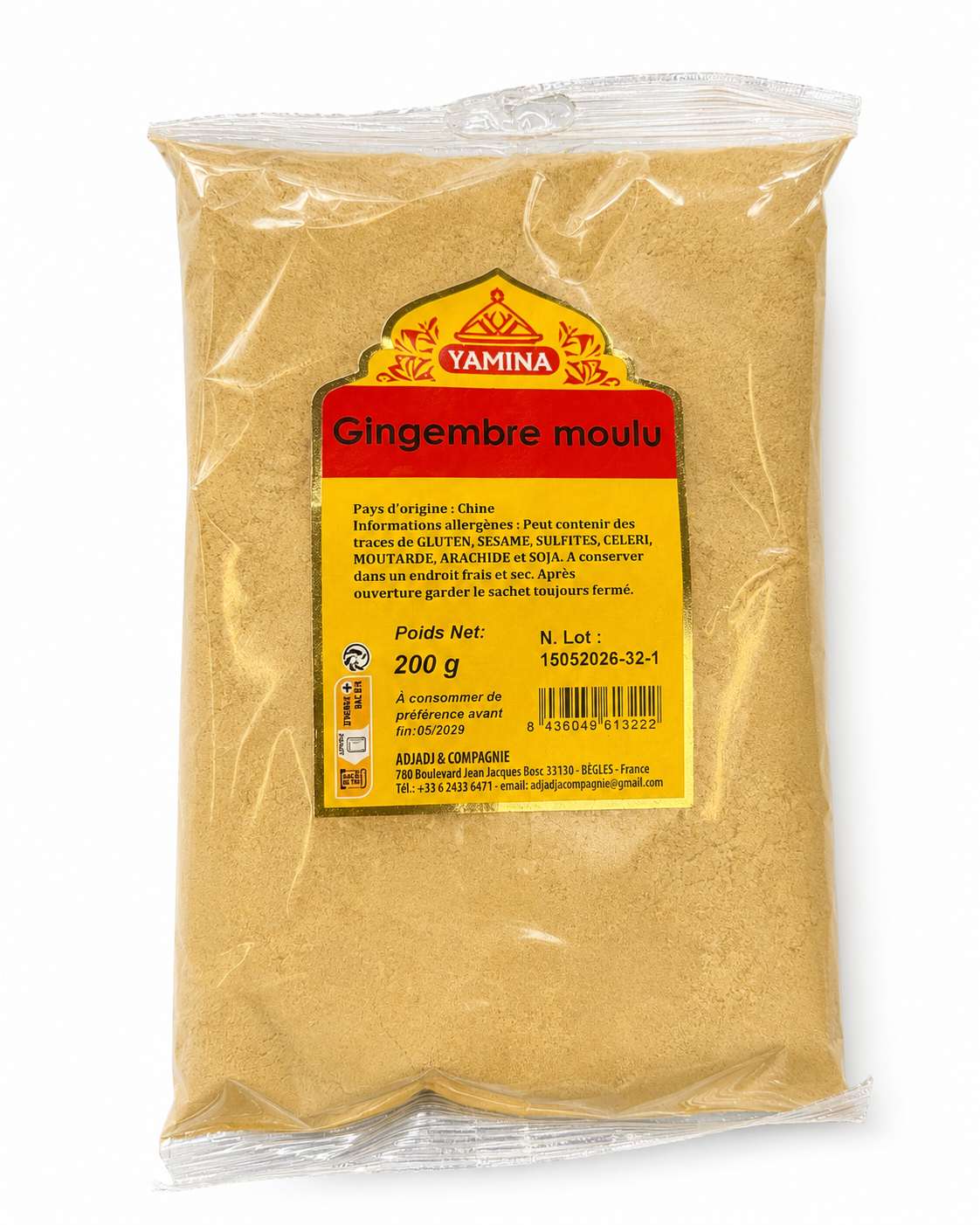 GINGEMBRE MOULU 200G X10