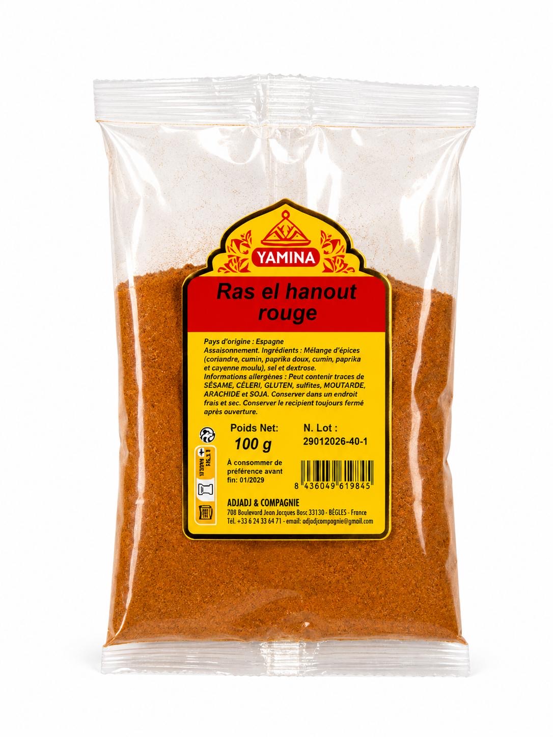 RAZ EL HANOUT ROUGE 100G X20