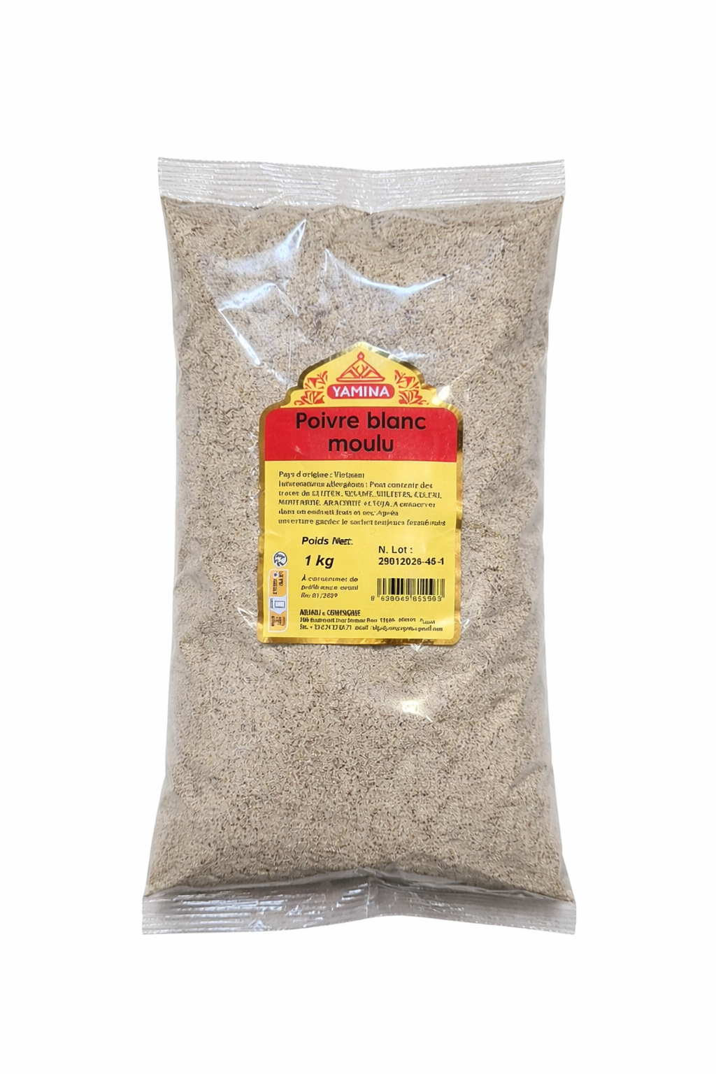 POIVRE BLANC MOULU 1KG