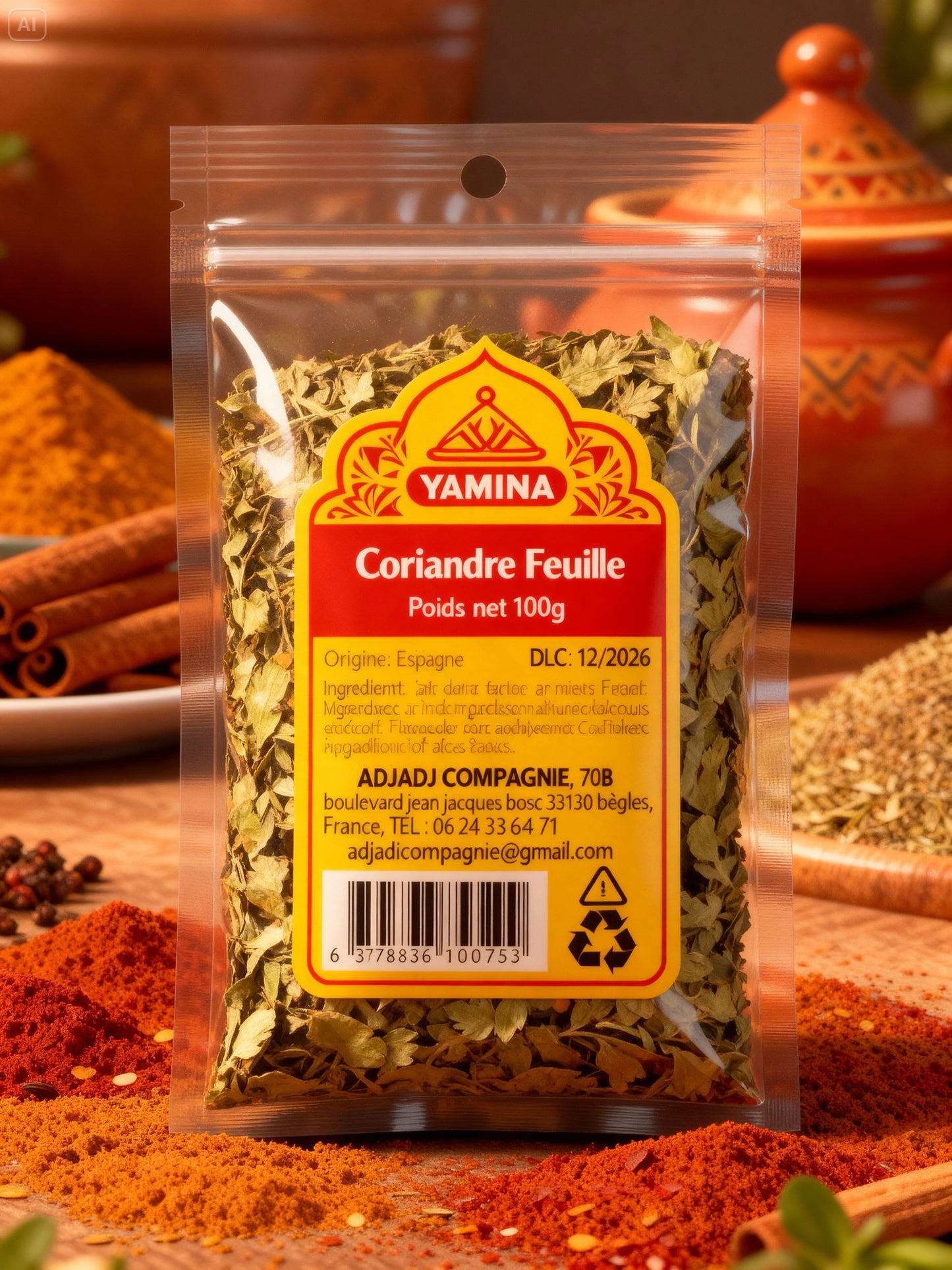 CORIANDRE FEUILLES 50G X20