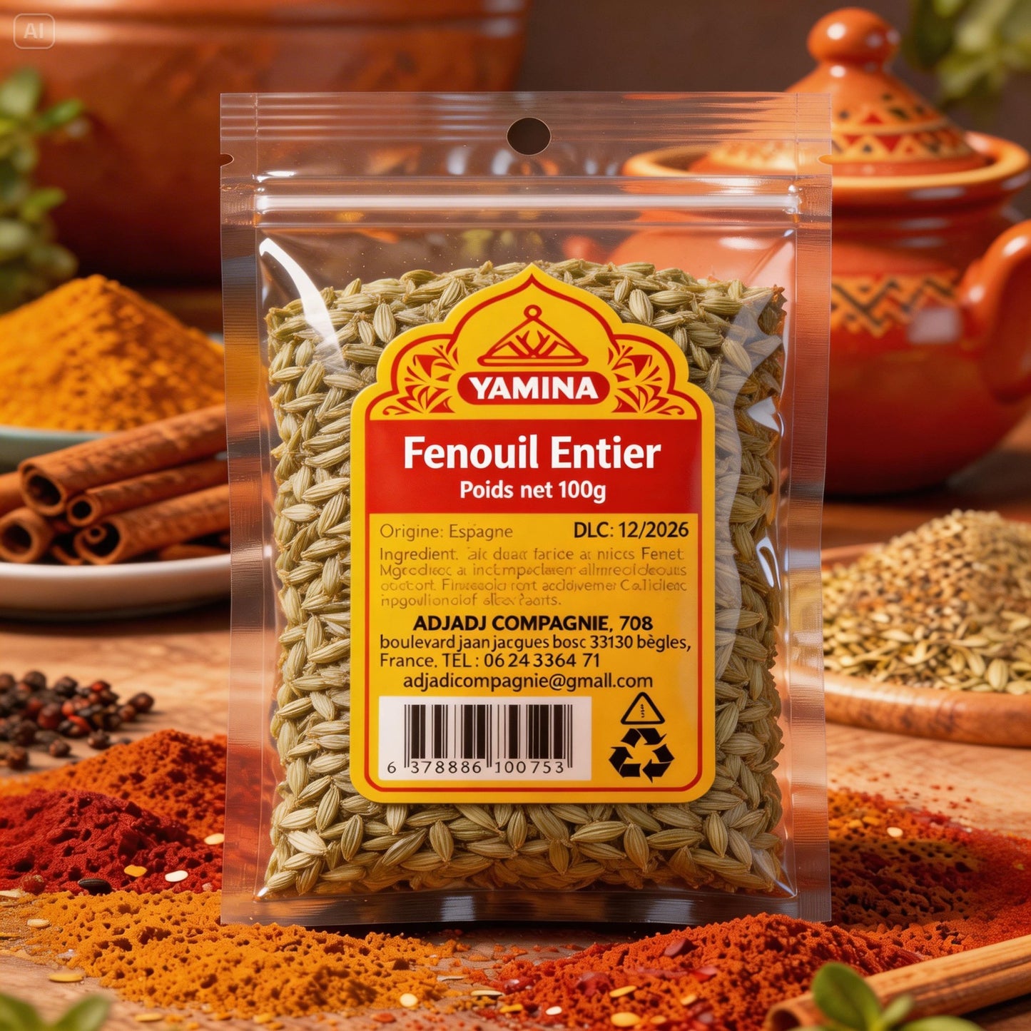 FENOUIL ENTIER 100G X20