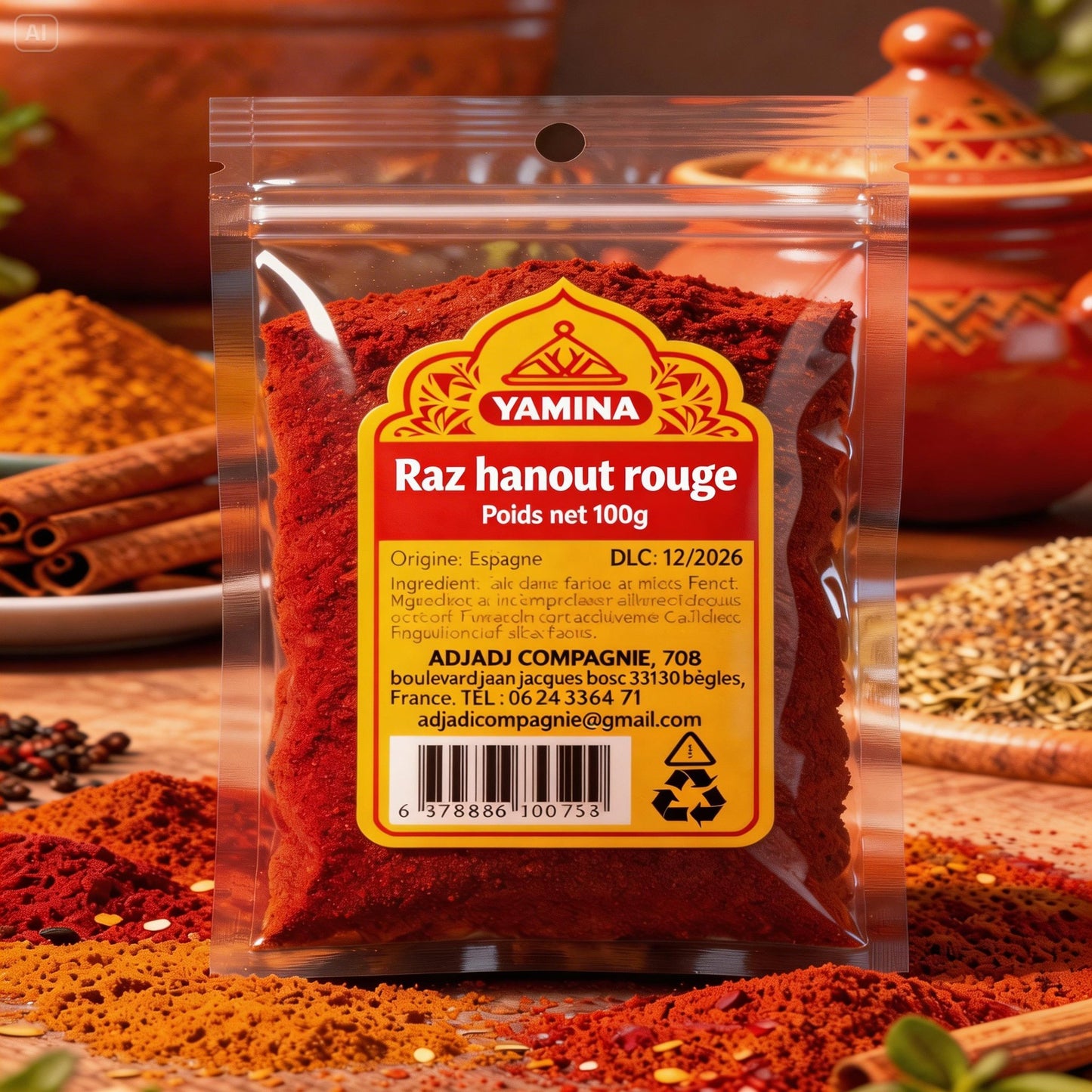 RAZ EL HANOUT ROUGE 100G X20