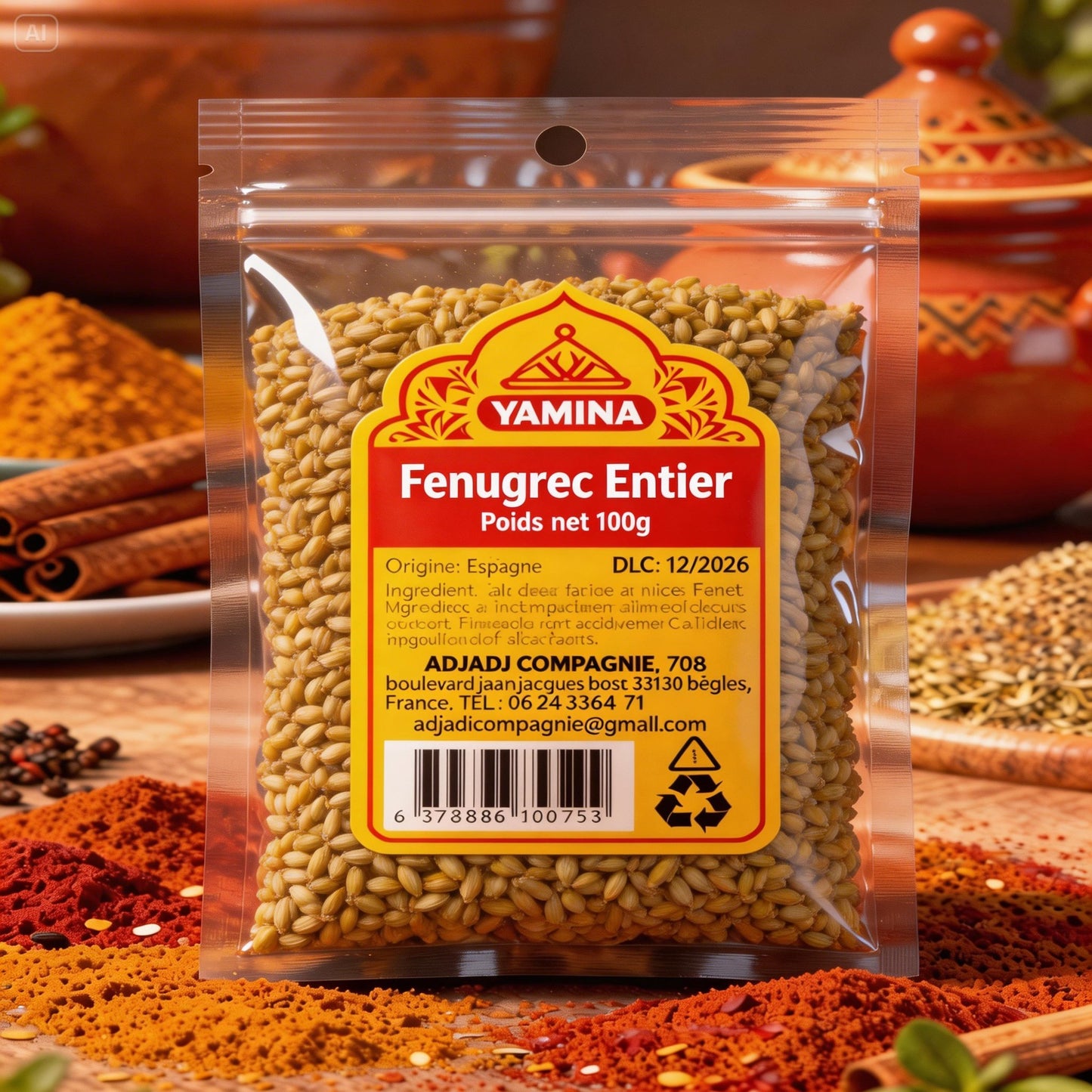 FENUGREC ENTIER 100G X20