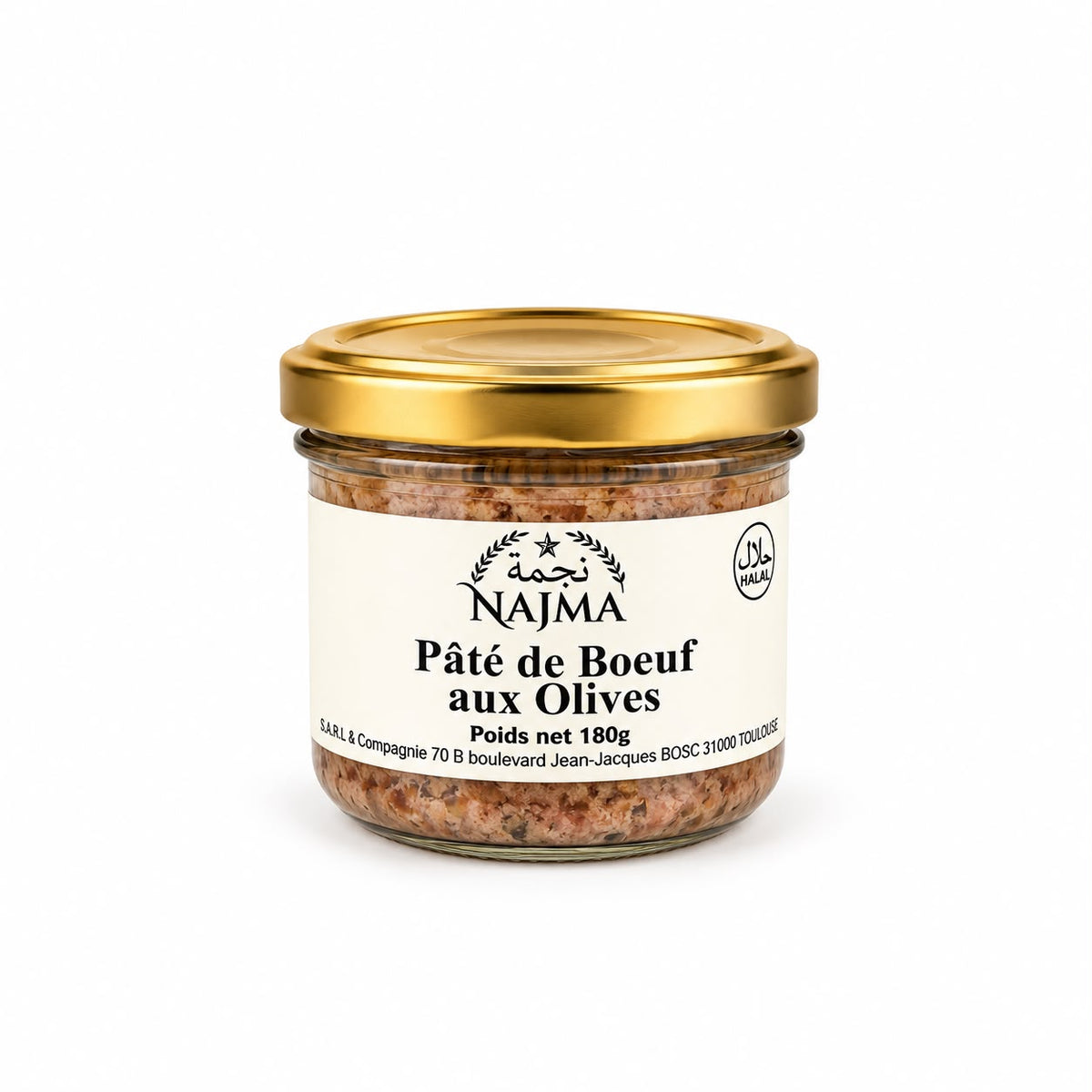 PATE DE BOEUF AUX OLIVES 180G x12