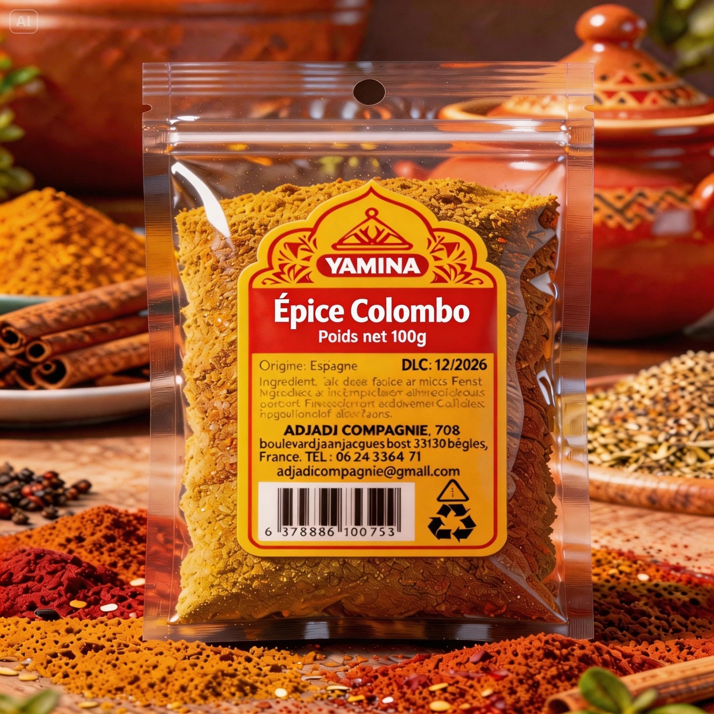 ASSAISONNEMENT COLOMBO 100G X20
