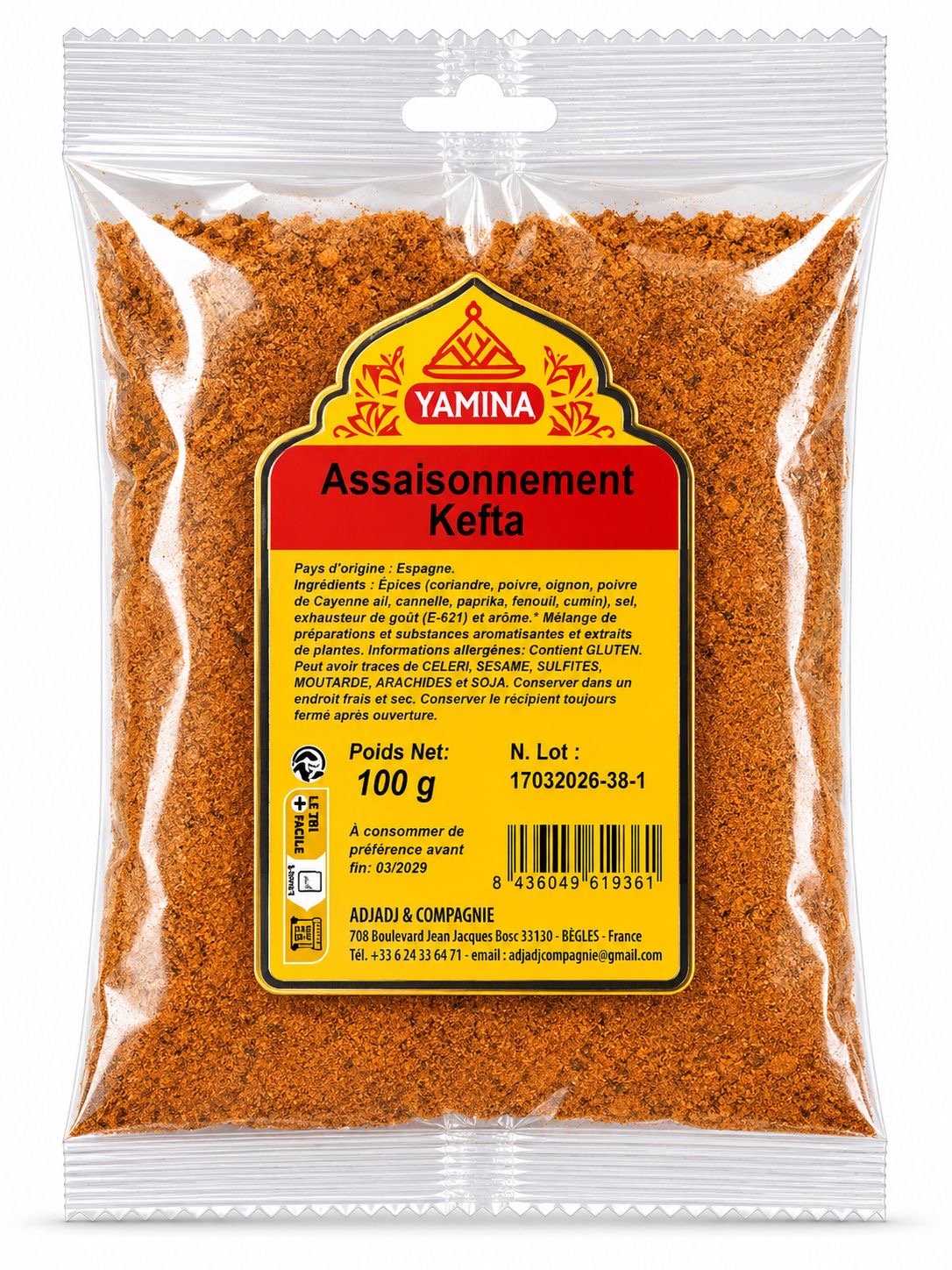 ÉPICE KEFTA 100G X20