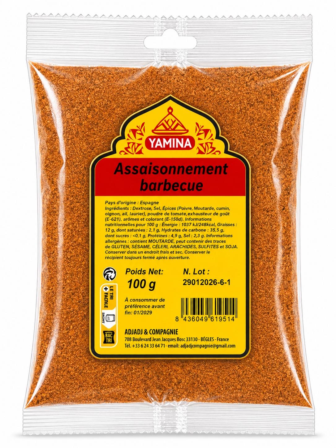 ASSAISONNEMENT BARBECUE 100G X20