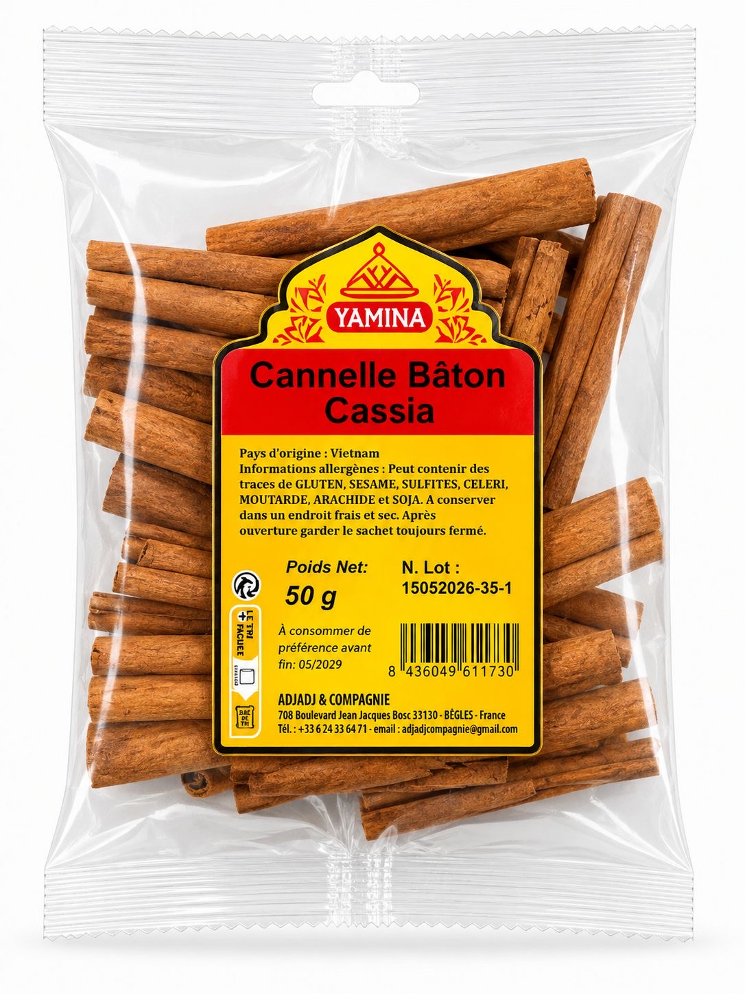 CANNELLE BATON 50G X15