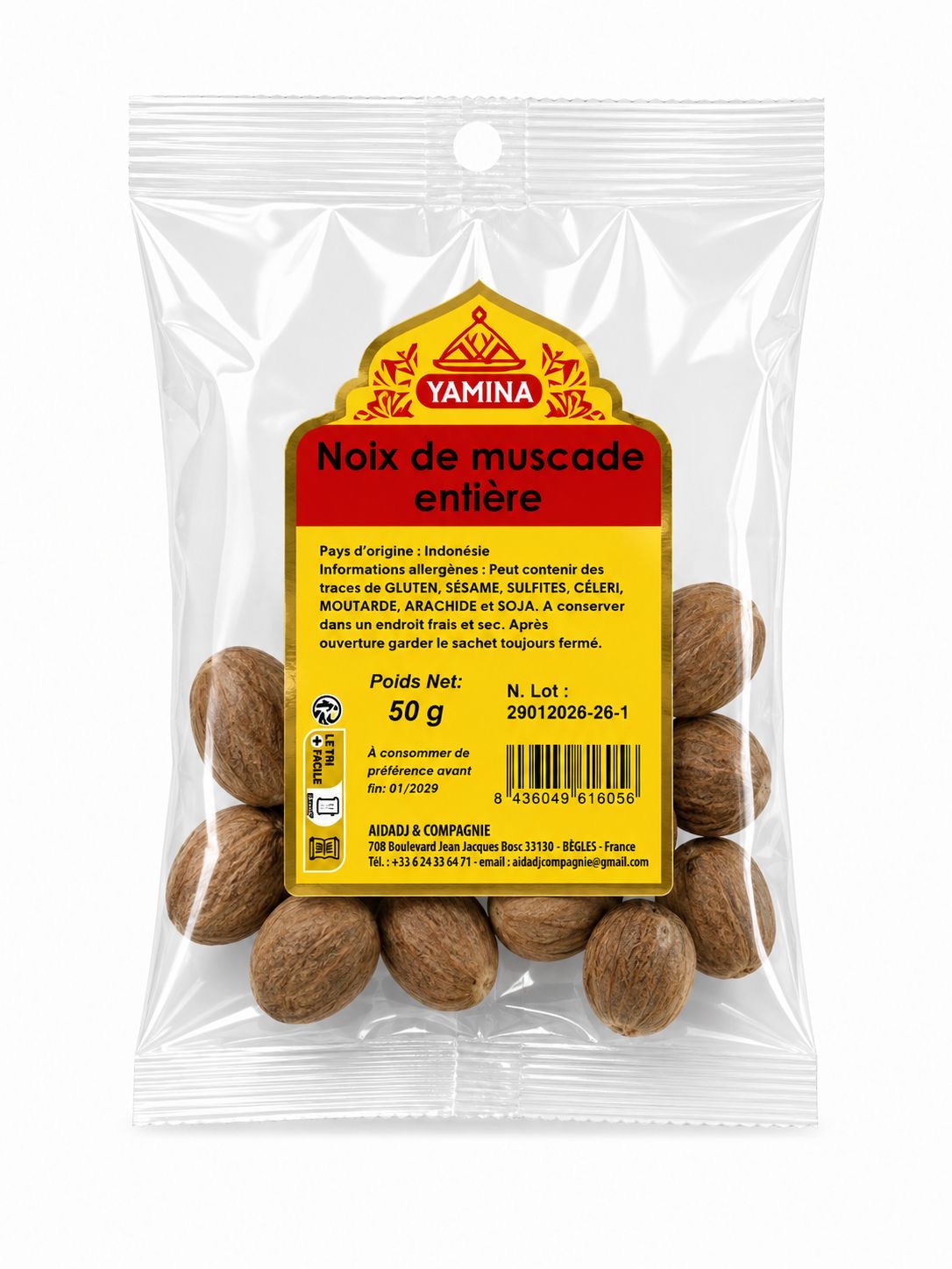 MUSCADE ENTIÈRE 50G X25