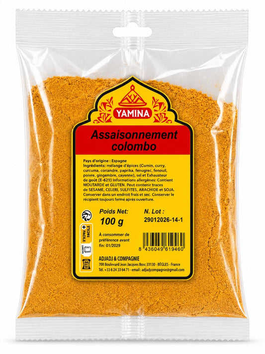 ASSAISONNEMENT COLOMBO 100G X20