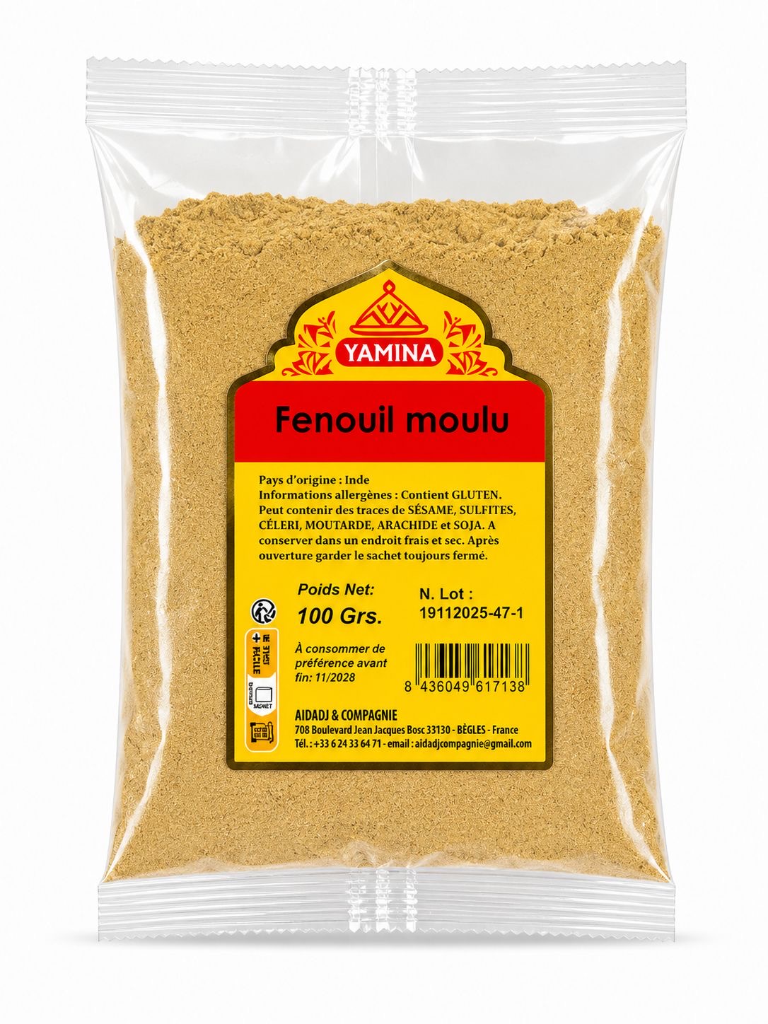 FENOUIL MOULU 100G X20