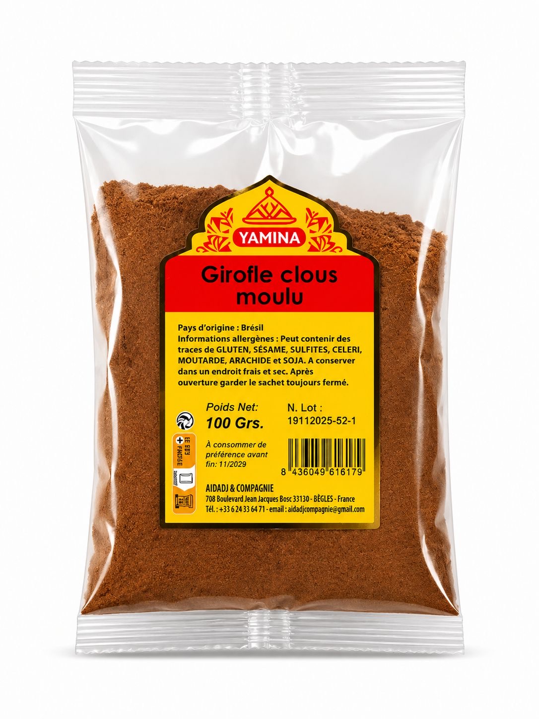 GIROFLE MOULU 100G X20