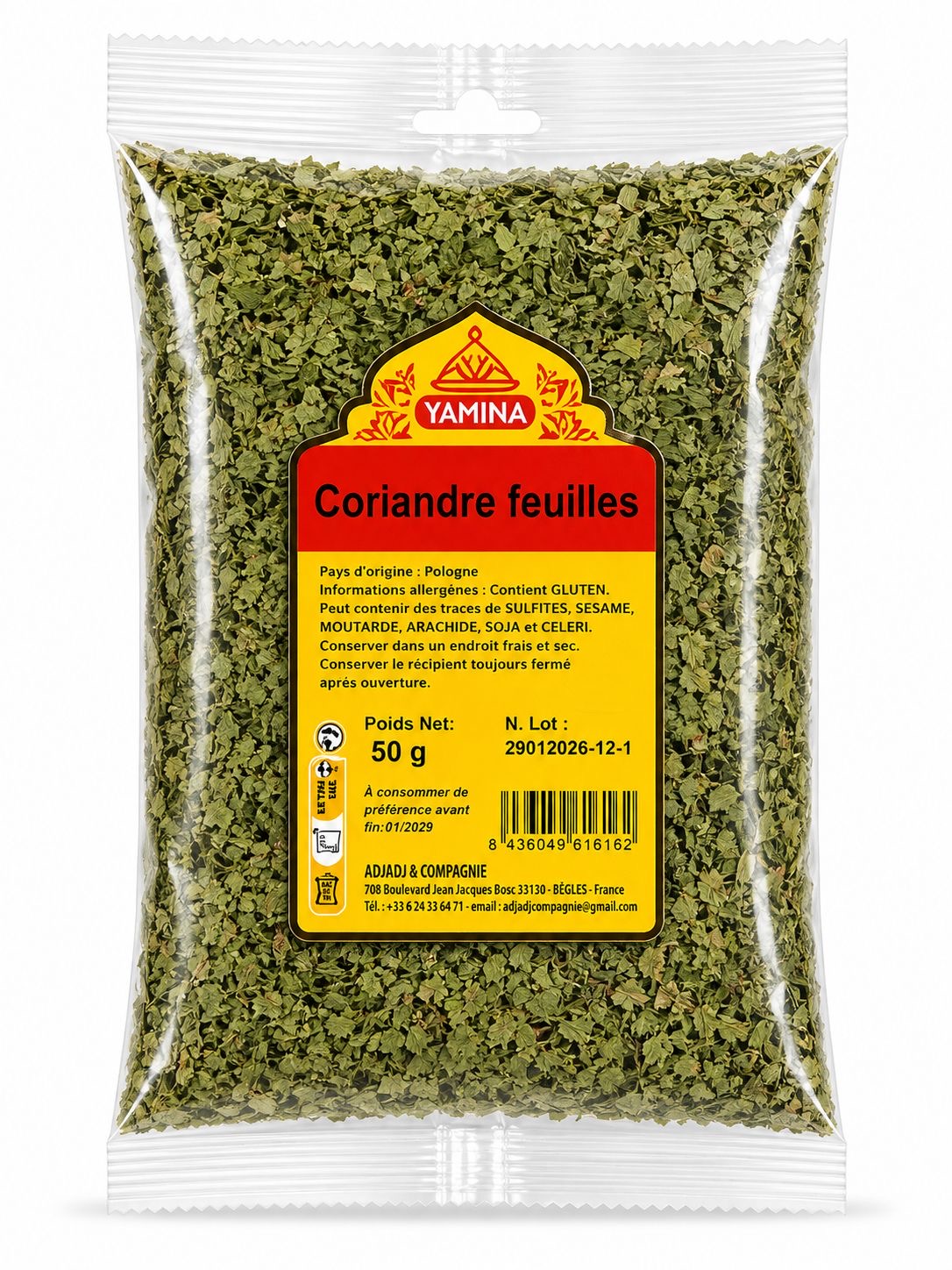 CORIANDRE FEUILLES 50G X20