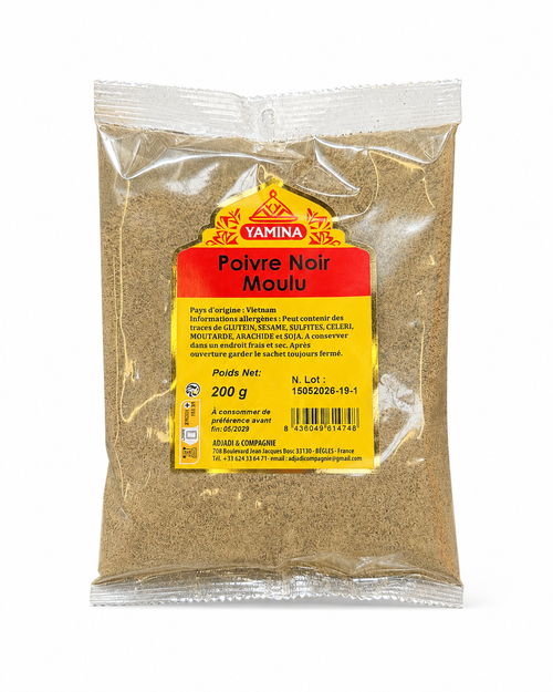 POIVRE NOIR MOULU 200G X15