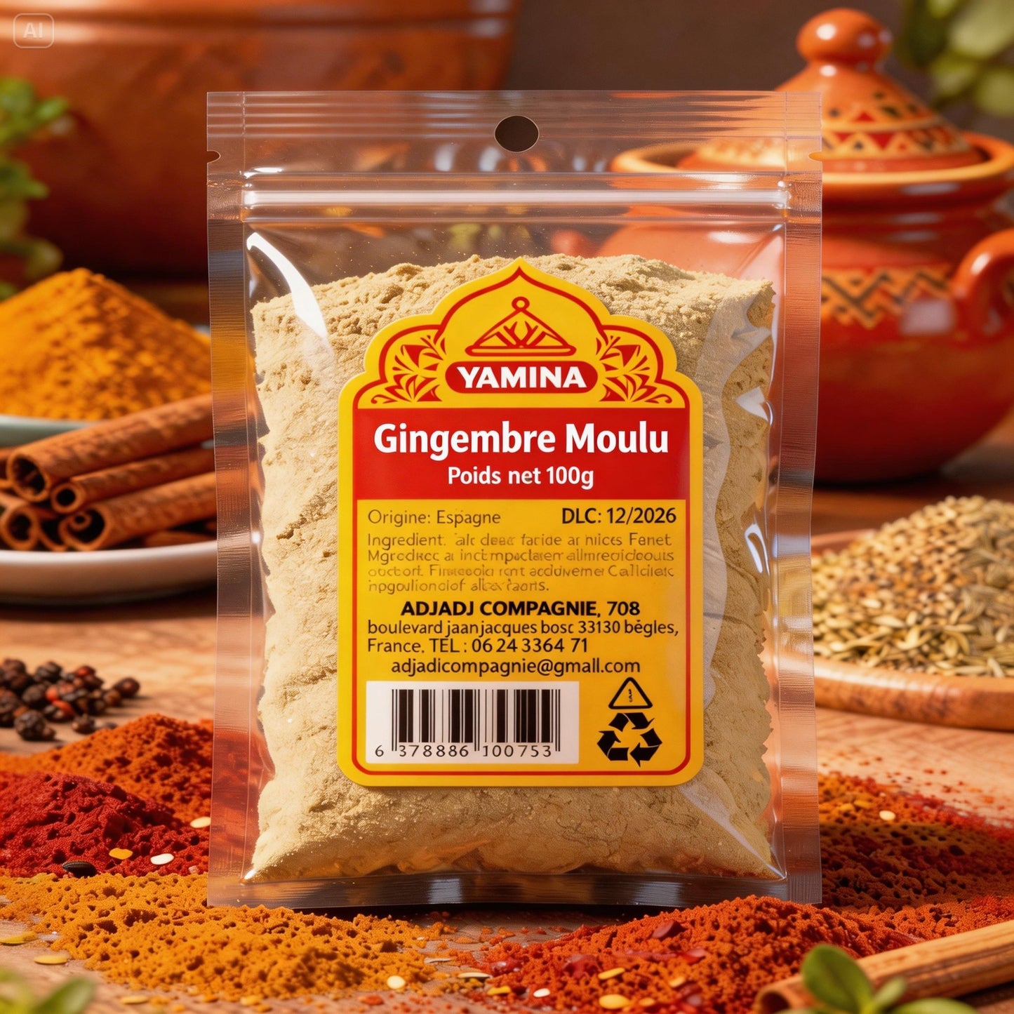 GINGEMBRE MOULU 100G X20