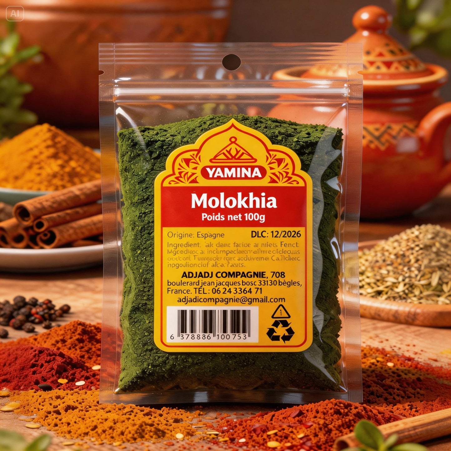 MOLOUKHIA MOULU 100G X20
