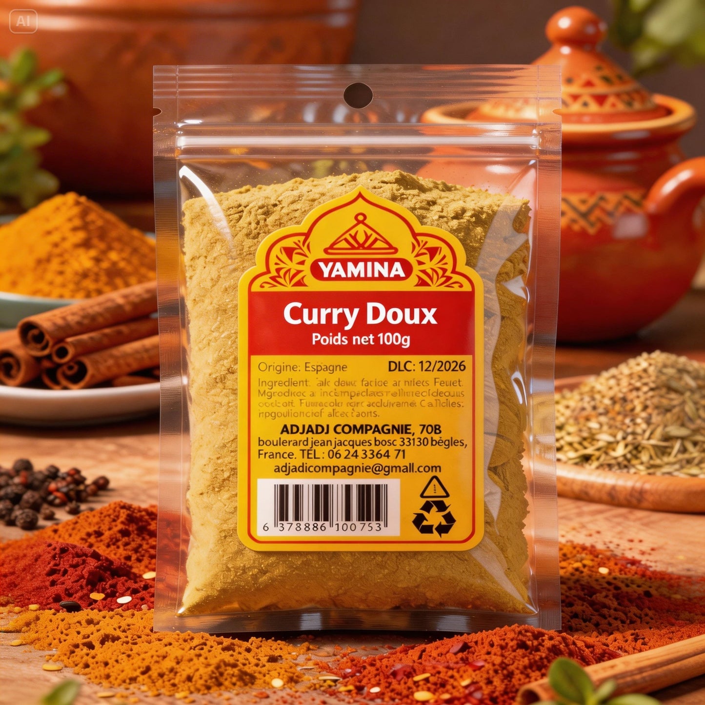 CURRY INDIEN 100G X20