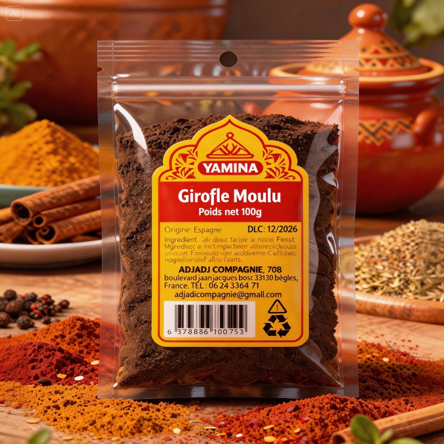 GIROFLE MOULU 100G X20