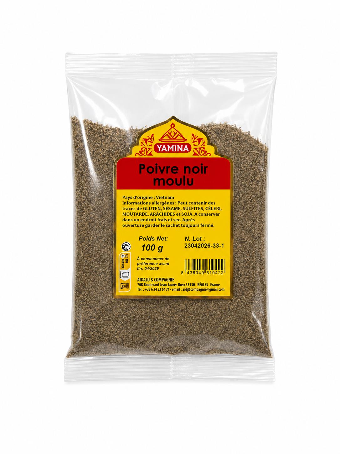 POIVRE NOIR MOULU 100G X20