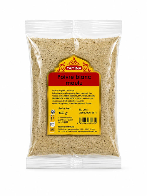 POIVRE BLANC MOULU 100G X20