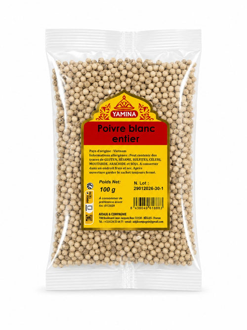 POIVRE BLANC ENTIER 100G X20