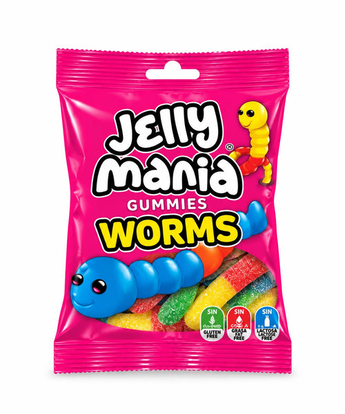 JELLY MANIA WORMS 100G X18