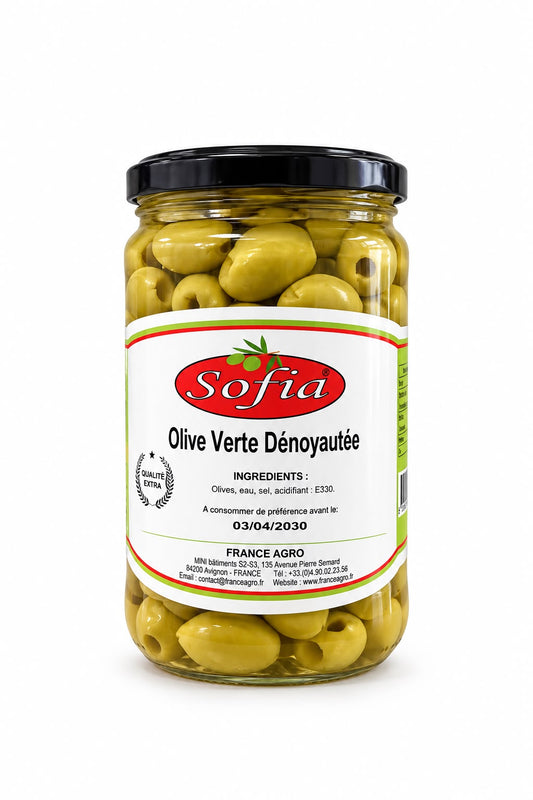 OLIVE VERTE DENOYAUTEE BOCAL 400G  x8