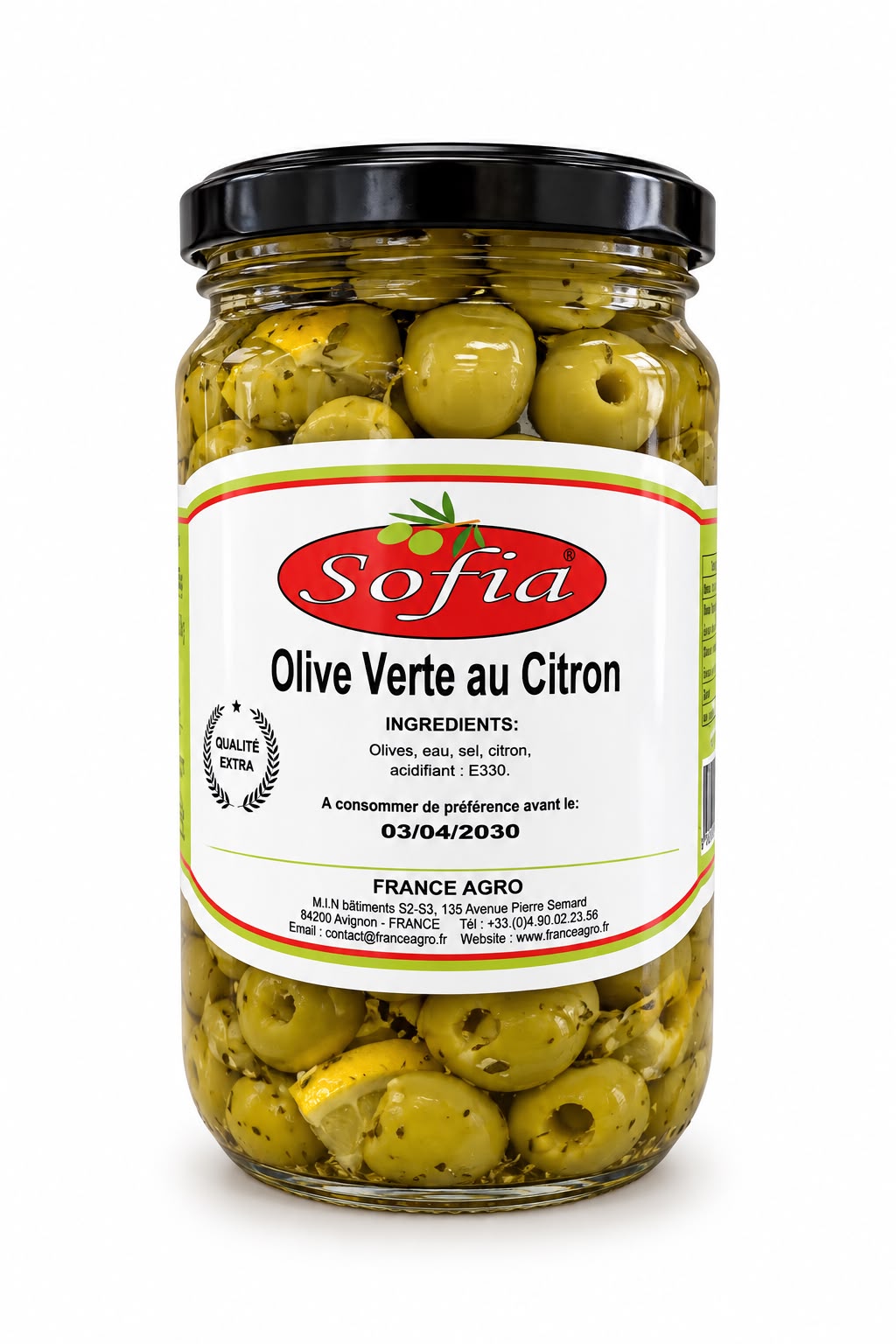 OLIVE VERTE AU CITRON BOCAL