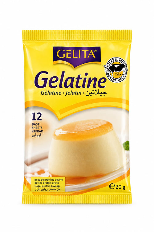 GELATINE BOEUF 12 FEUILLES 20G X50