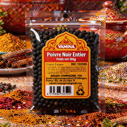 POIVRE NOIR ENTIER 100G X20
