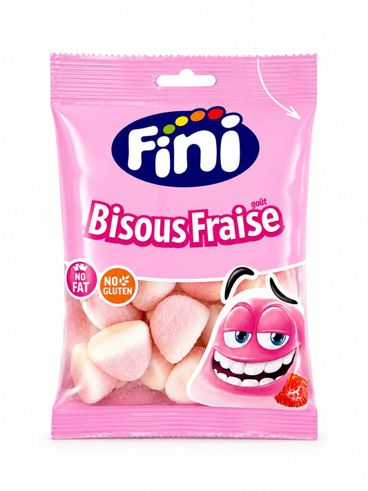 BONBON FINI BISOUS FRAISE 90G X12